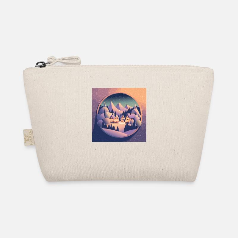 Dorf in Schneekugel Bio-Täschchen