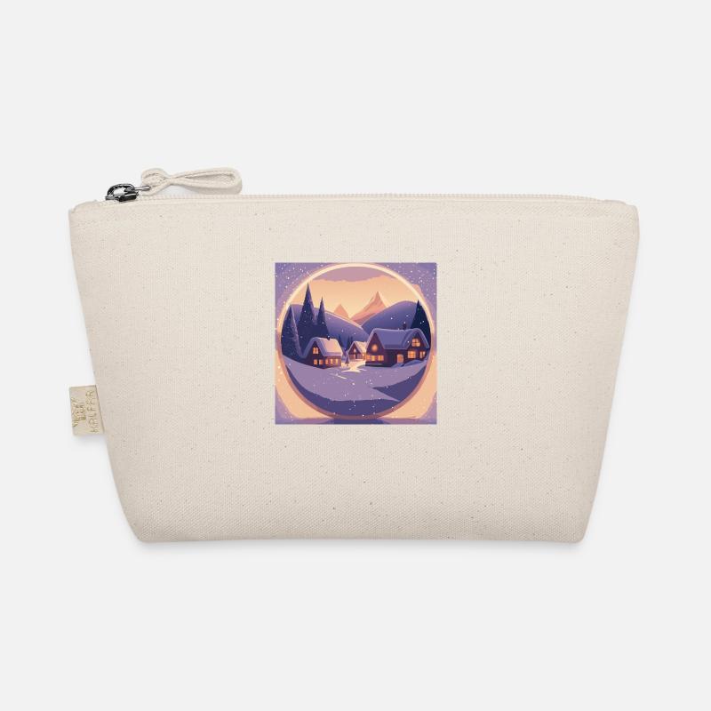 Village in snow globe Organic Pouch