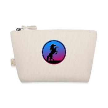 Horse Show Jumper Jumping Horse Gallop Horse Stable - Organic Pouch - nature - Front