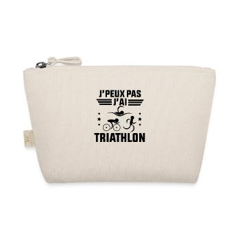 J'Peux Pas J'ai Triathlon Cadeau triathlète - Trousse biologique - nature - Devant
