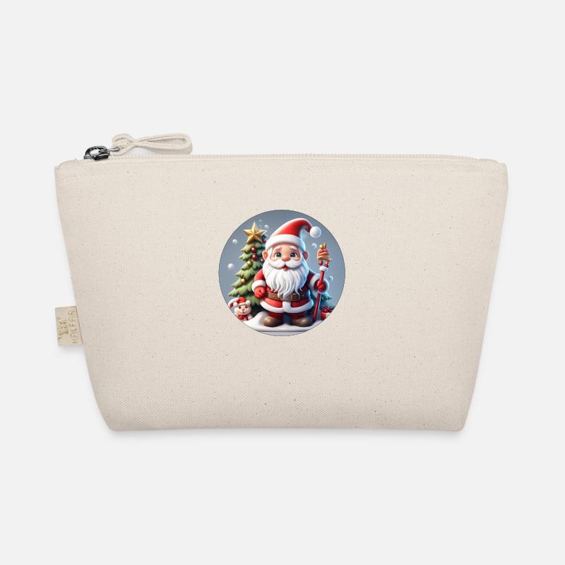 Weihnachtsmann / Winter / Heilig Abend / Schnee Bio-Täschchen