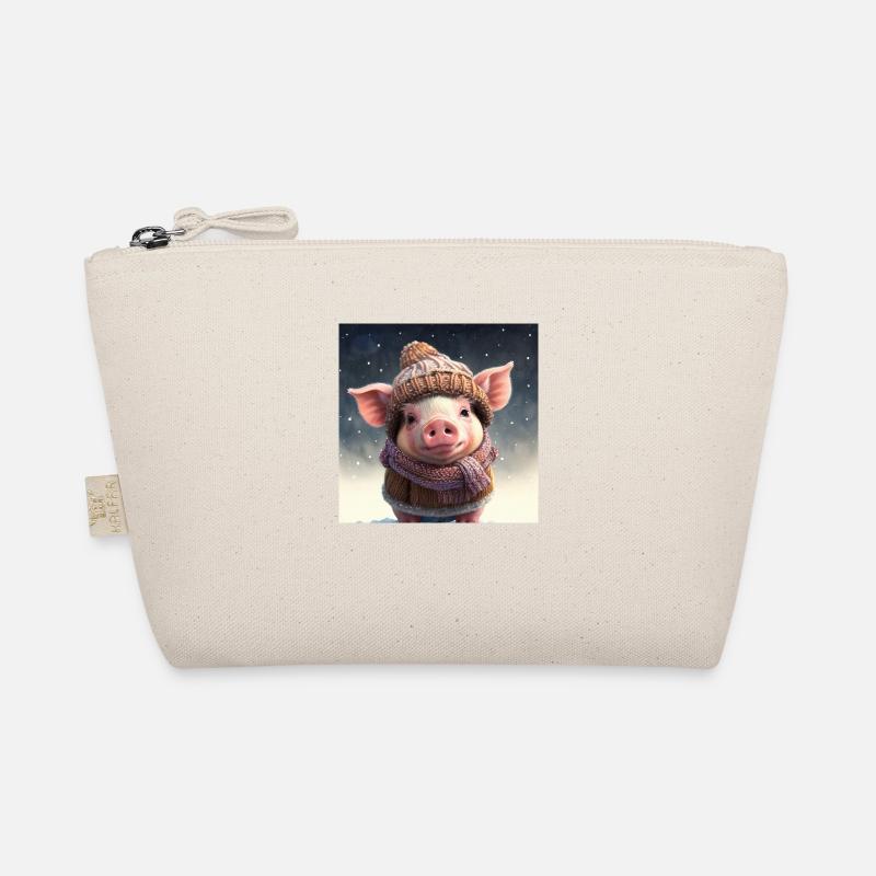 süßes verkleidetes Winterferkel Bio-Täschchen