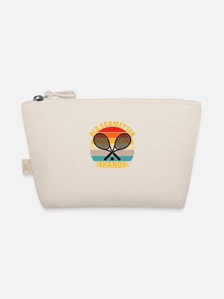 Old Schmetter Hand Tennis Tennisspieler Kleidung - Bio-Täschchen - Natur