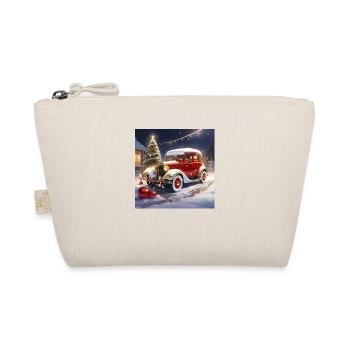 Vintage cars at Christmas - Organic Pouch - nature - Front