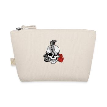 Skull Snake - Skull with snake - Organic Pouch - nature - Front