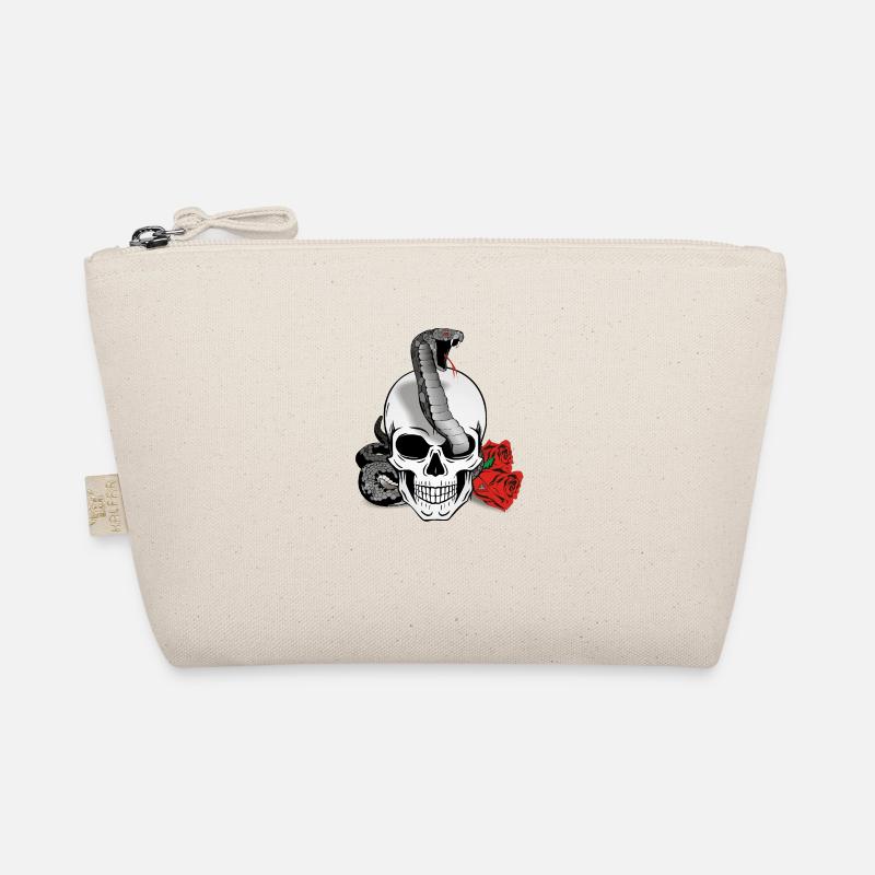 Skull Snake - Skull with snake Organic Pouch