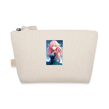 Fille manga anime aux cheveux roses - Trousse biologique - nature - Devant