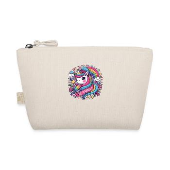 Rainbow Unicorn Beanie and Scarf Set - Be Yourself - Organic Pouch - nature - Front