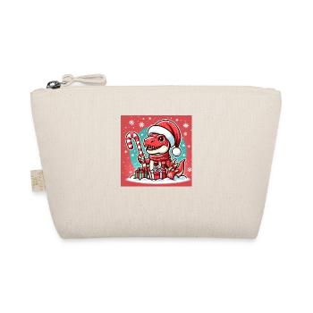 Red Christmas Dinosaur - Organic Pouch - nature - Front
