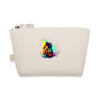Bicycle Cyclist Cycling Cyclist Cycling - Organic Pouch - nature - Front