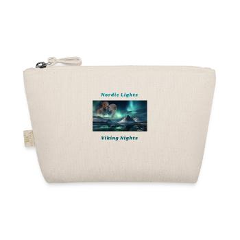 Viking Couple - Nordic Lights, Viking Nights - Organic Pouch - nature - Front