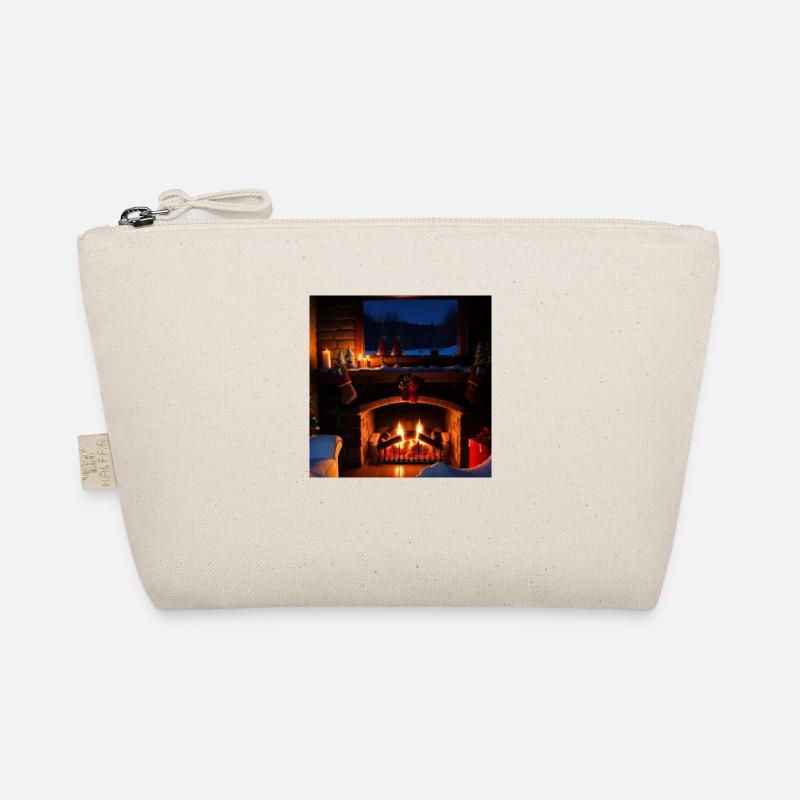 Cozy Fireplace Scene Organic Pouch