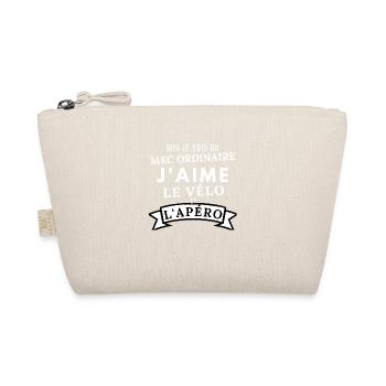 J'aime le velo et L'apero - Trousse biologique - nature - Devant