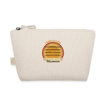 j'aime la flûte idée Cadeau flûtiste - Trousse biologique - nature - Devant