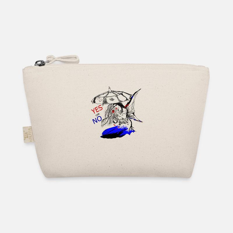 Frau mit Flüge und Rose , Ja oder Nein, Yes or No Bio-Täschchen