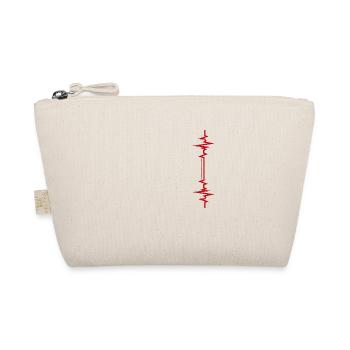 Flute Heartbeat Idea Flutist Gift - Organic Pouch - nature - Front