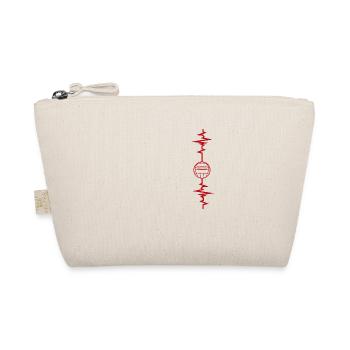 Water Polo Heartbeat Gift Idea - Organic Pouch - nature - Front
