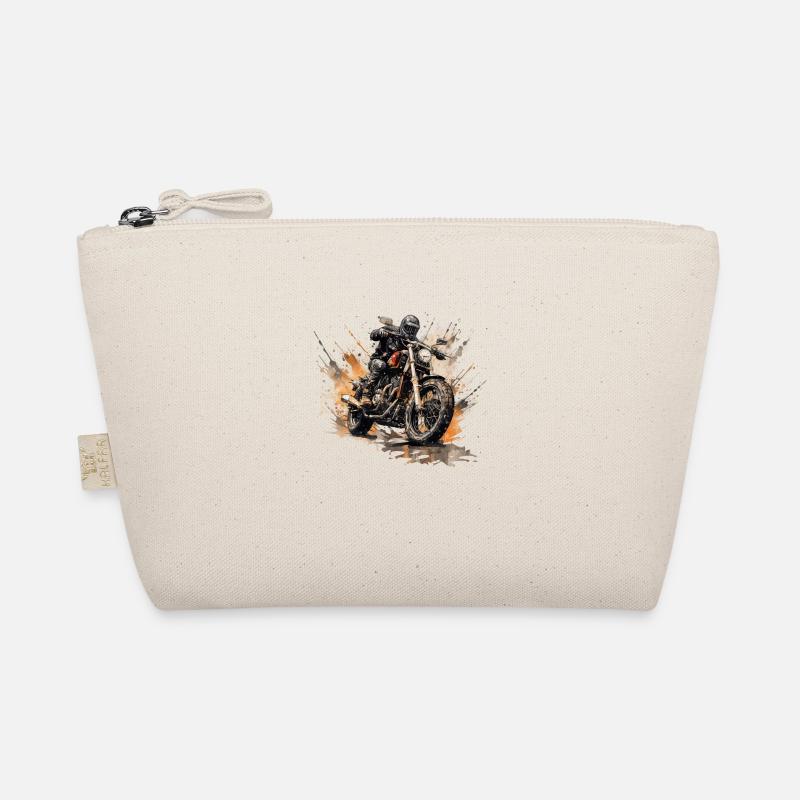 Unique motorcycle motifs for bikers Organic Pouch