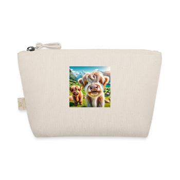 Ultra-cute, fluffy Highland cattle - Bio-Täschchen - Natur - Vorne