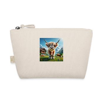 Highland cow with large impressive horns - Organic Pouch - nature - Front