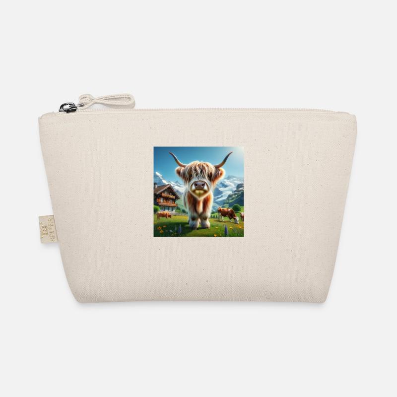 Vache Highland avec de grandes cornes impressionnantes Trousse biologique