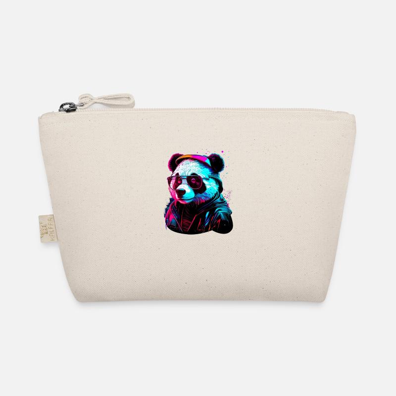 Panda-Hipster Bio-Täschchen