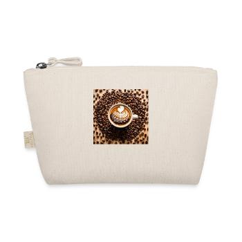 Coffee Bean Latte Art - Organic Pouch - nature - Front