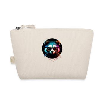 Hipster raccoon - Organic Pouch - nature - Front
