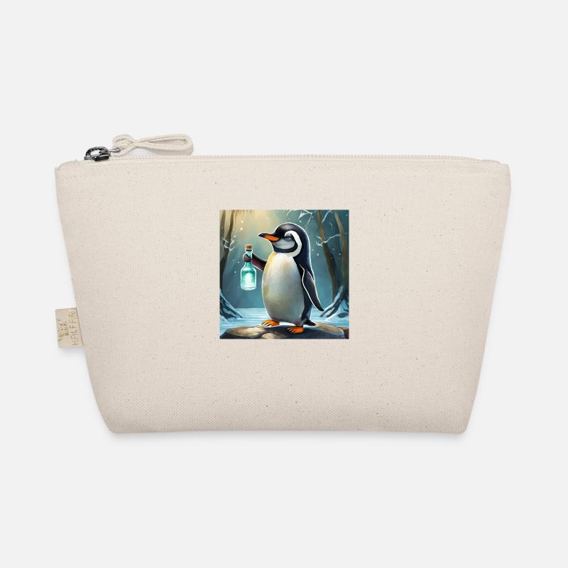 pingouin avec une bouteille de à la main Trousse biologique