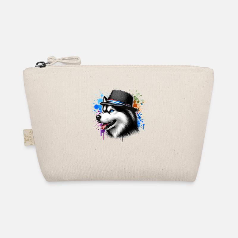 Husky with blue eyes Organic Pouch