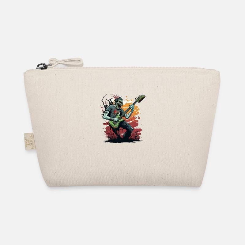 zombie with rock guitar Organic Pouch