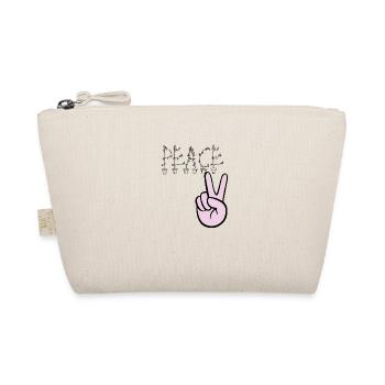 PEACE hand - Bio-Täschchen - Natur - Vorne