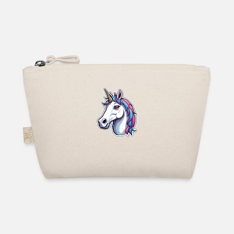 Magic Unicorn Portrait - Organic Pouch - nature