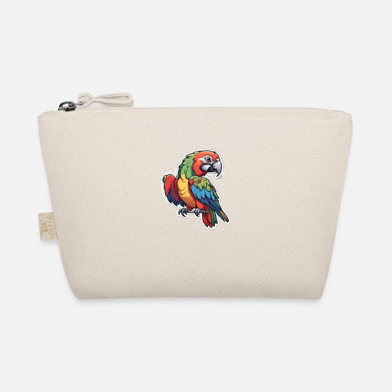 Colorful Macaw Parrot" Organic Pouch