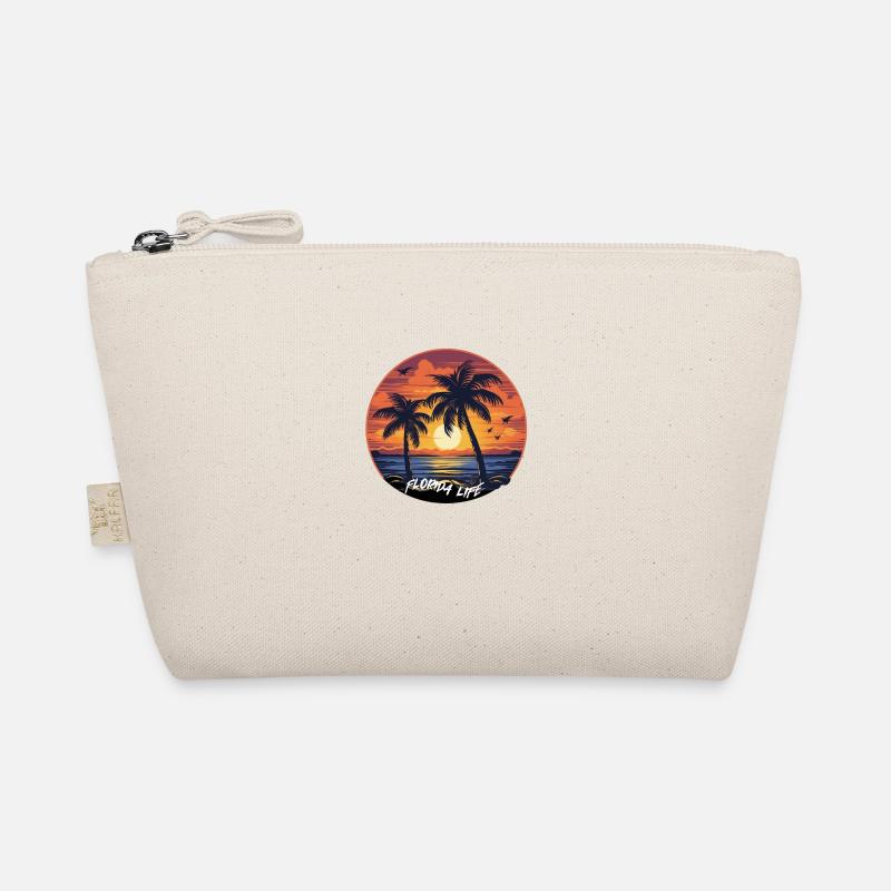 Style de vie de plage de Florida Beach, logo Trousse biologique