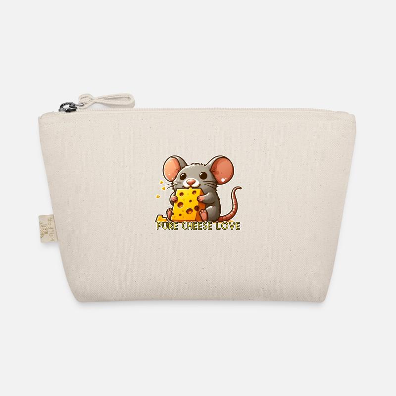 Pure Cheese Love - Maus mit Käse - Bio-Täschchen - Natur