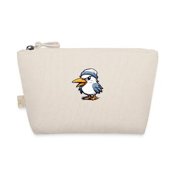 Cute angry seagull with cap - Organic Pouch - nature - Front
