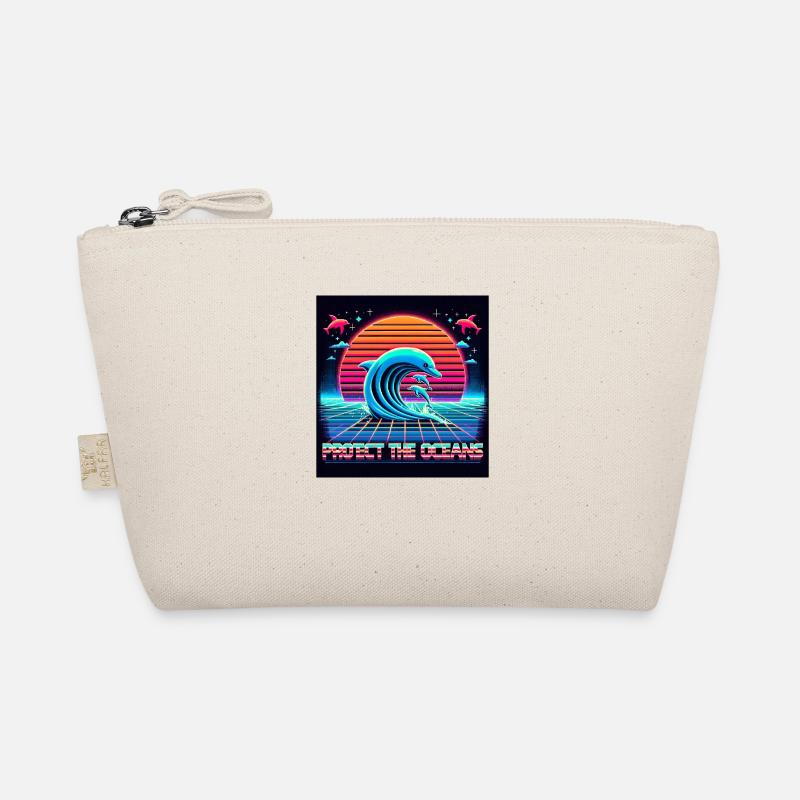 Protect the oceans Retro Bio-Täschchen