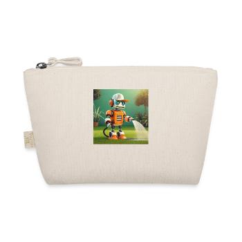 mignon petit robot vintage futuriste orange - Trousse biologique - nature - Devant