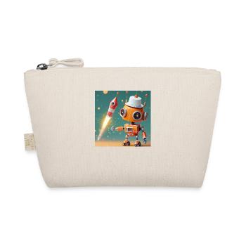 robot –is launching New Year's Eve rockets - Organic Pouch - nature - Front