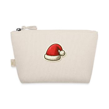 Conception festive d’autocollants de chapeau de père Noël rouge - Trousse biologique - nature - Devant