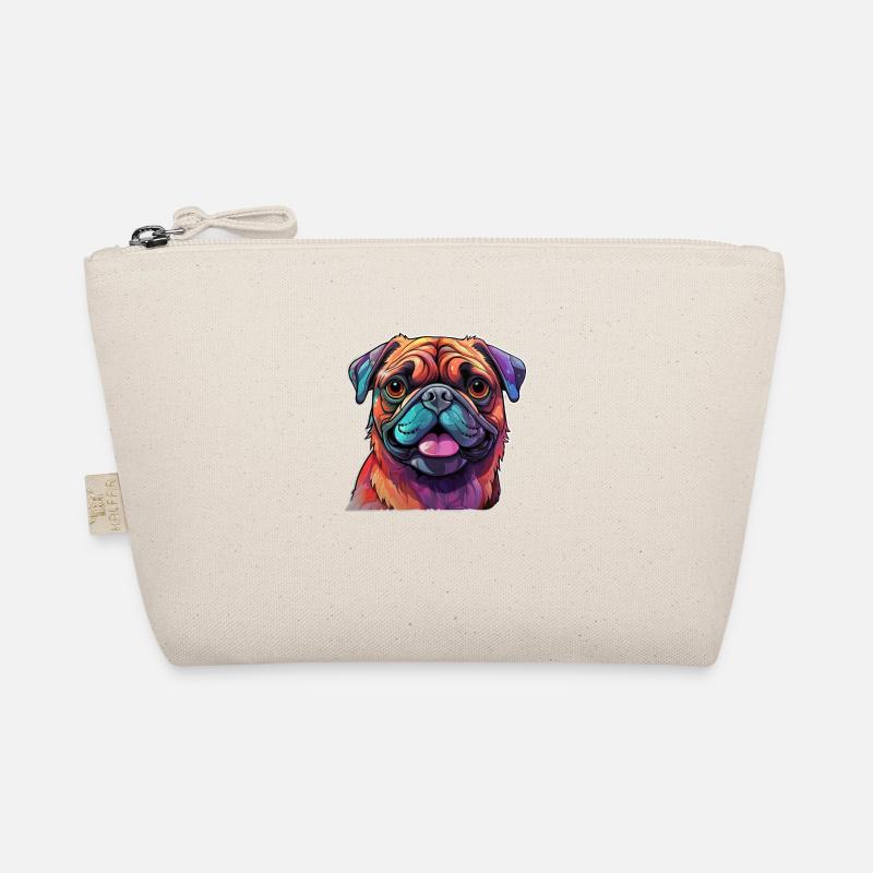 Pug colorful Organic Pouch