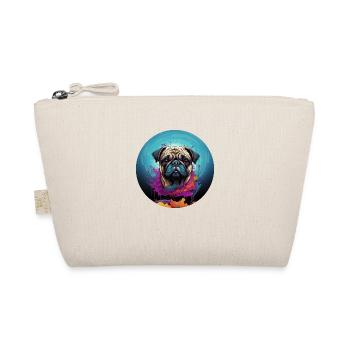 Mops Farbkleckse - Bio-Täschchen - Natur - Vorne