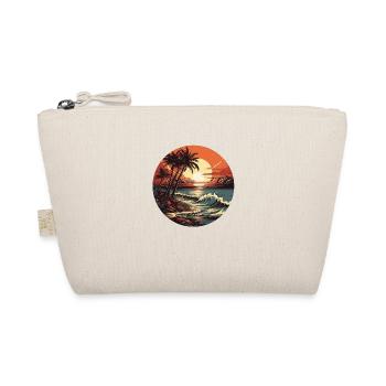 Beach sunset vintage surfers - Organic Pouch - nature - Front