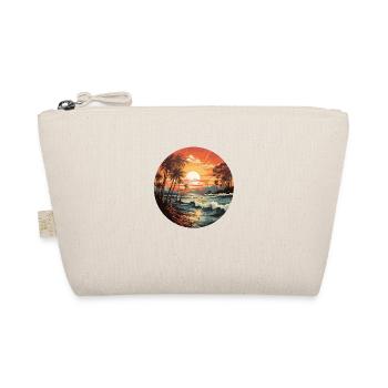 Beach sunset vintage surfers - Organic Pouch - nature - Front