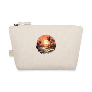 Beach sunset vintage surfers - Organic Pouch - nature - Front