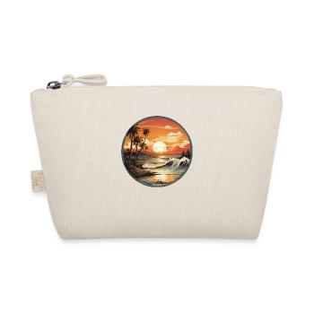 Beach sunset vintage surfers - Organic Pouch - nature - Front