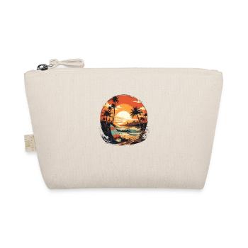 Beach sunset vintage surfers - Organic Pouch - nature - Front