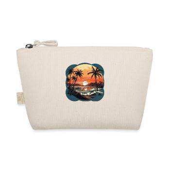 Beach sunset vintage surfers - Organic Pouch - nature - Front