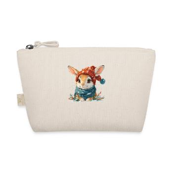 Schnee Hase Winter - Bio-Täschchen - Natur - Vorne